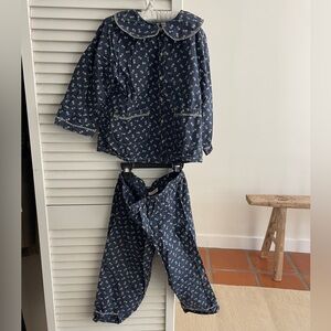 Doen Kids Playsuit Navy Floral Sz 6